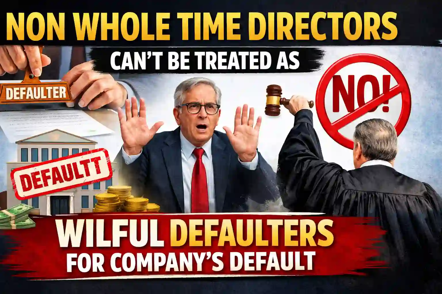 Non whole time directors can't be treated as wilful defaulters for default by company