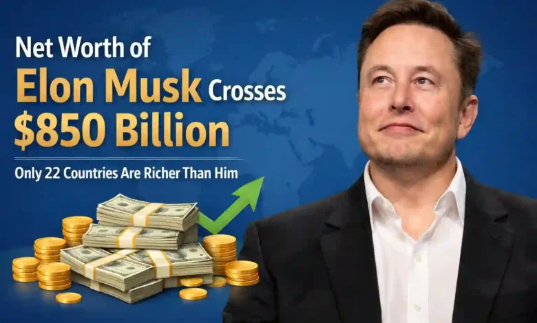 Net Worth of Elon Musk crosses $850 billion, Only 22 countries are richer than Him