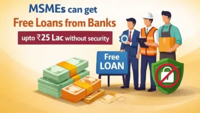 MSMEs can get Free Loans from Banks upto Rs.25 Lac without security