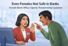 Even Females not safe in Banks, Female Bank Officer openly threatened by Customer