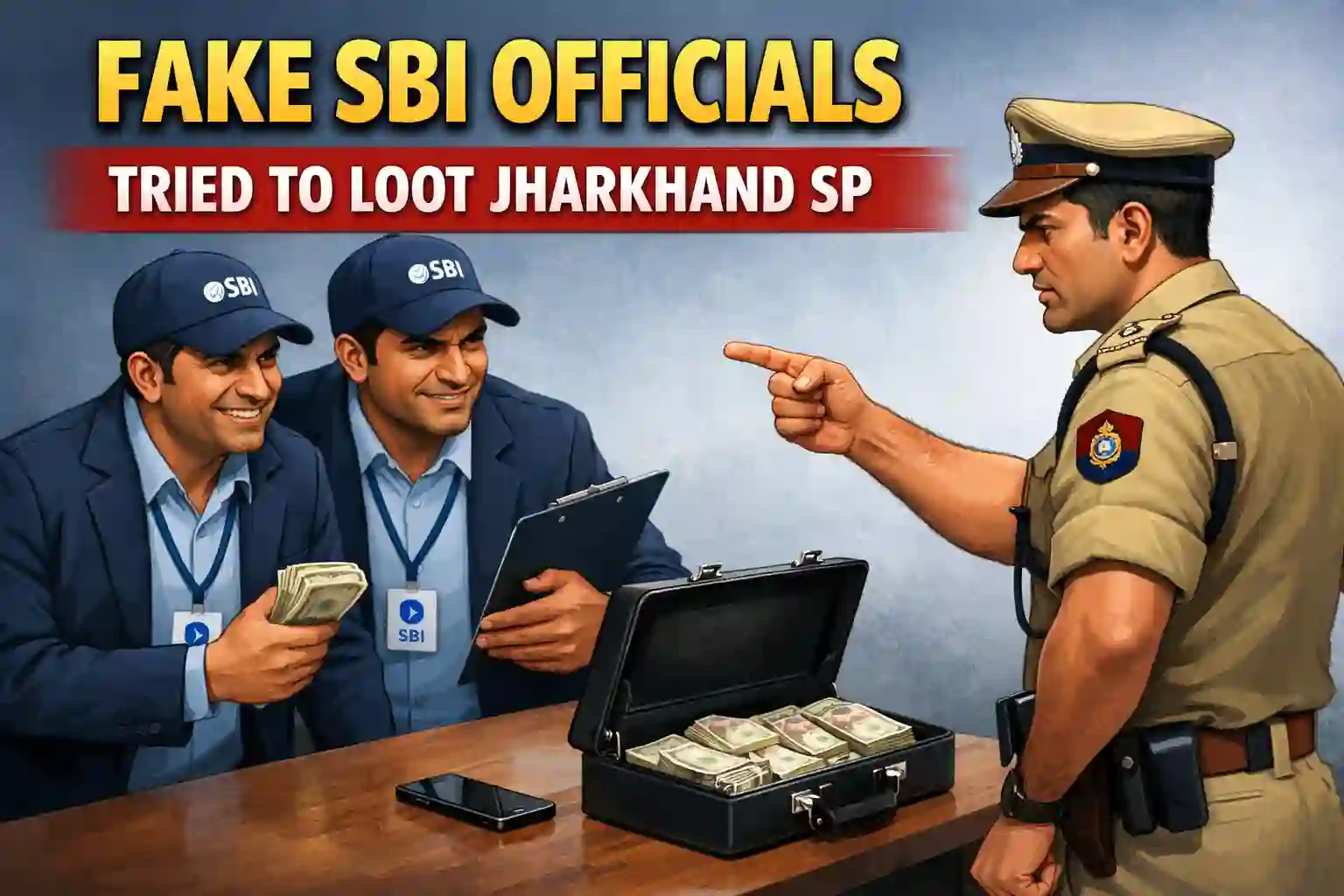 Fake SBI Officials tried to loot Jharkhand SP