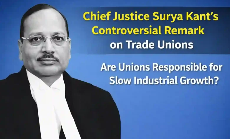 Chief Justice Surya Kant's Controversial Remark on Trade Unions, Are Unions responsible for Slow Industrial Growth?