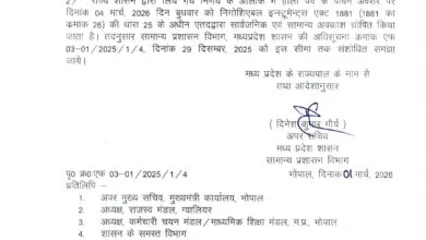 Madhya Pradesh Government declares holiday on 4th March 2026