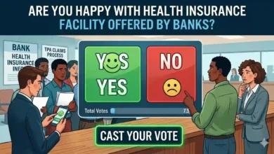 Are you happy with health insurance facility offered by Banks?