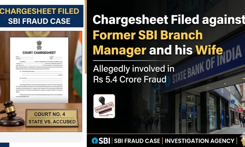 Chargesheet filed against Former SBI Branch Manager and his Wife in Rs 5.4 crore Fraud