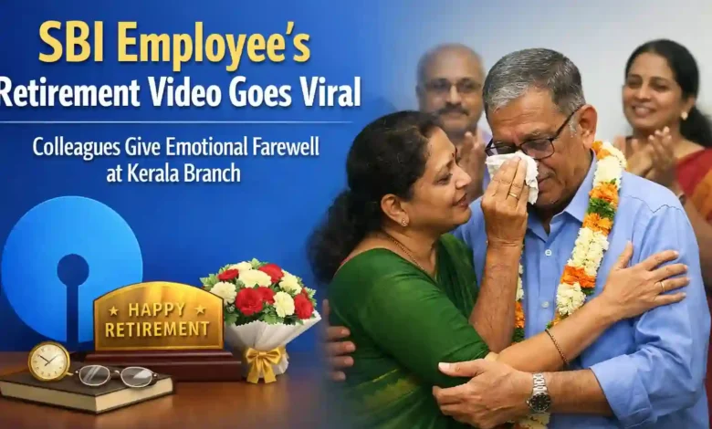 SBI Employee’s Retirement Video Goes Viral, Colleagues Give Emotional Farewell at Kerala Branch