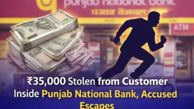 ₹35,000 Stolen from Customer Inside Punjab National Bank, Accused Escapes