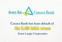 Canara Bank has loan default of Rs 2.49 lakh crore; Total Default over Rs 29 lakh crore in PSU Banks