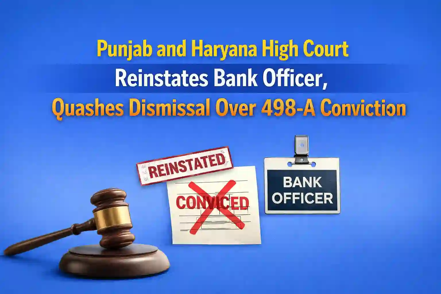 Punjab and Haryana High Court Reinstates Bank Officer, Quashes Dismissal Over Family dispute