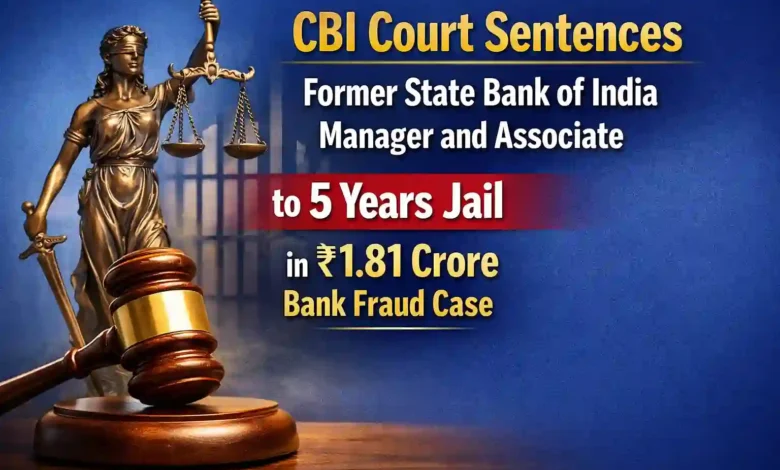 CBI Court Sentences Former State Bank of India Manager and Associate to 5 Years Jail in ₹1.81 Crore Bank Fraud Case