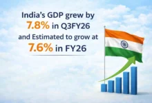 India's GDP grew by 7.8% in Q3FY26 and Estimated to grow at 7.6% in FY26