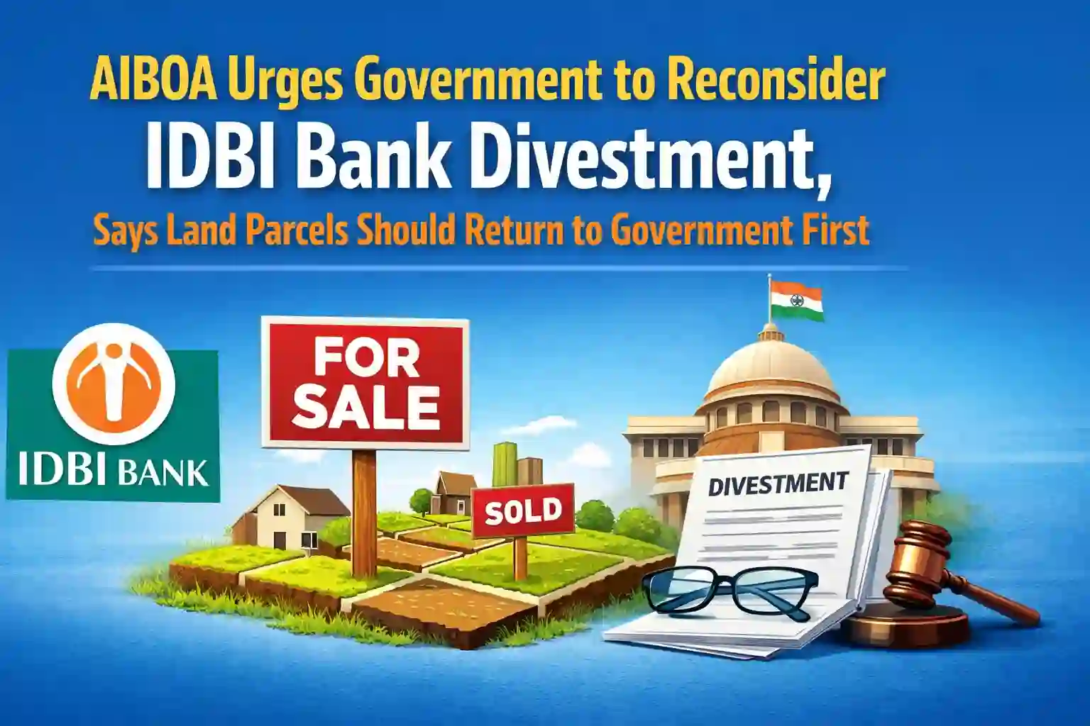 AIBOA Urges Government to Reconsider IDBI Bank Divestment, Says Land Parcels Should Return to Government First