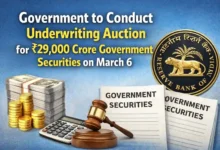 Government to Conduct Underwriting Auction for ₹29,000 Crore Government Securities on March 6