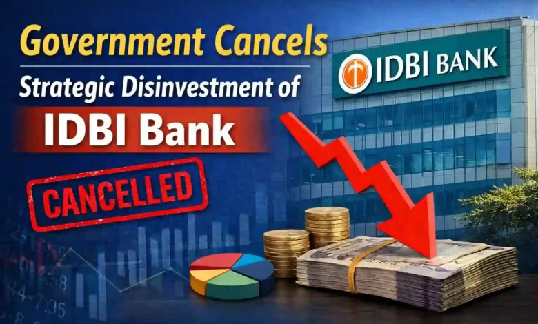 Government Cancels Strategic Disinvestment of IDBI Bank