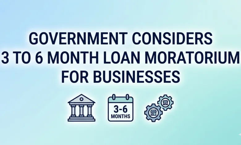 Government Considers 3 to 6 Month Loan Moratorium for Businesses