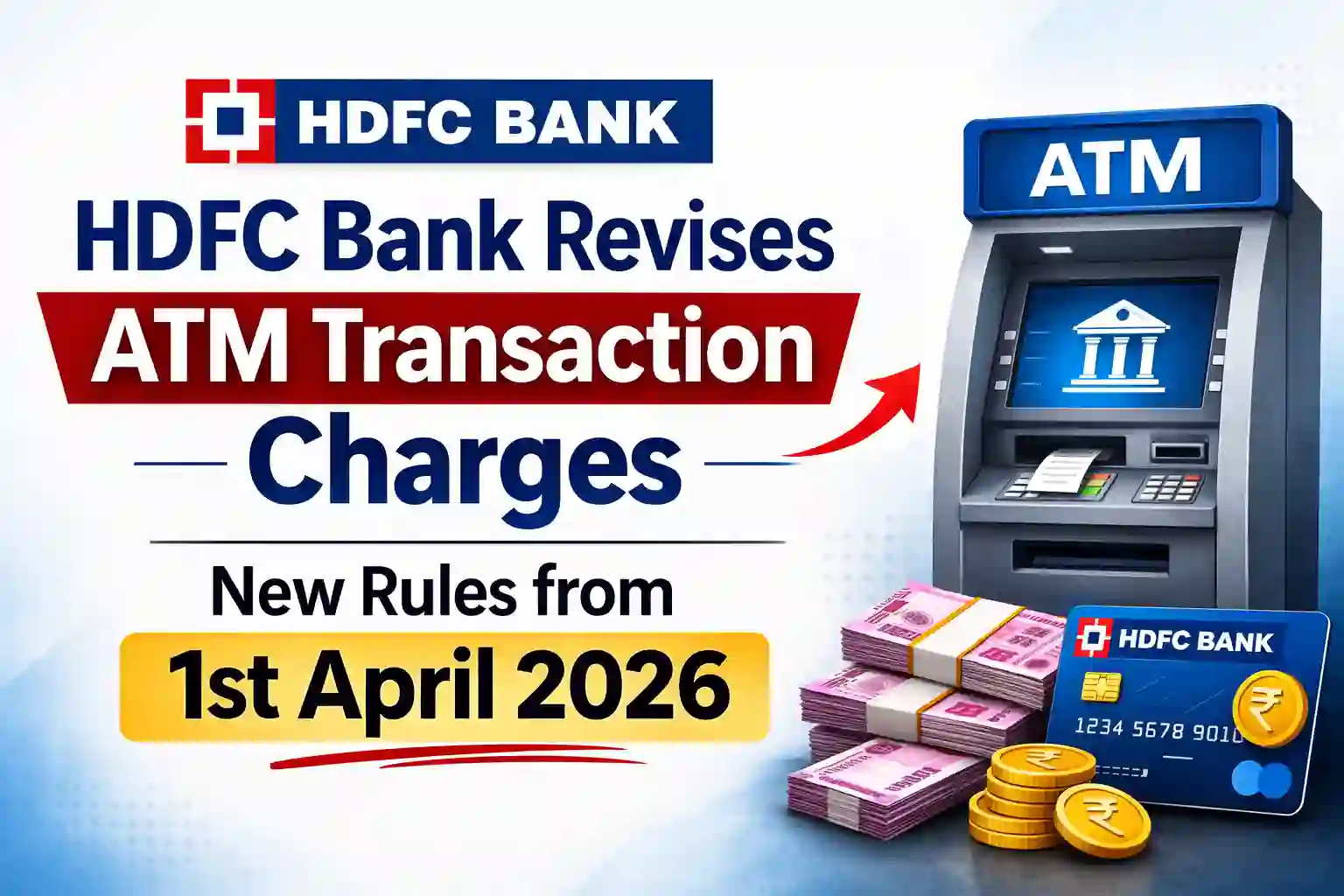 HDFC Bank Revises ATM Transaction Charges, New Rules from 1st April 2026