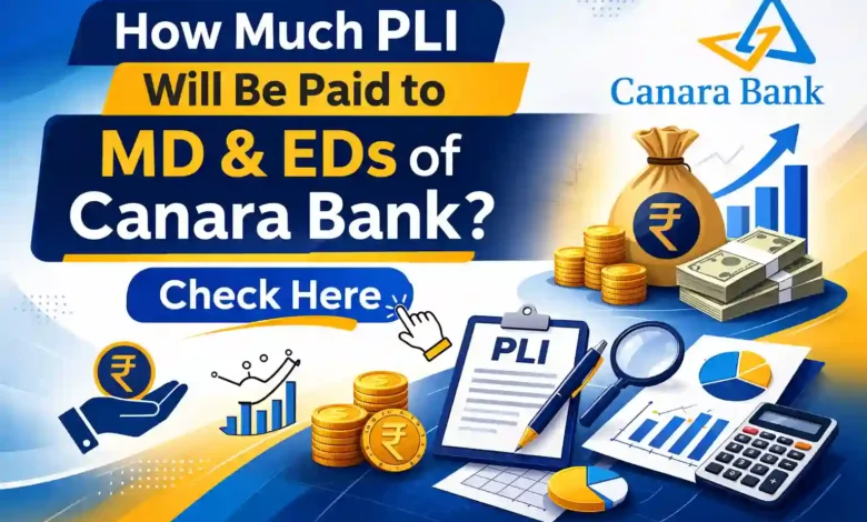 How much PLI will be paid to MD&EDs of Canara Bank?