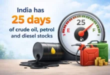 India has 25 days of crude oil, petrol and diesel stocks