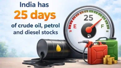 India has 25 days of crude oil, petrol and diesel stocks