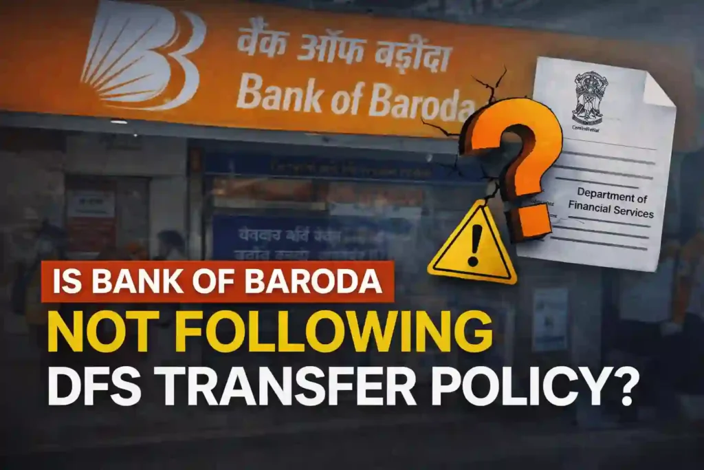 Is Bank of Baroda not following DFS Transfer Policy?