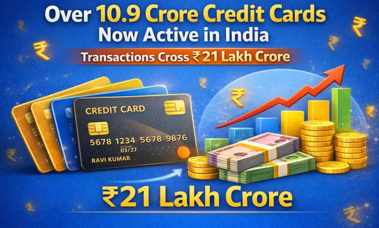 Over 10.9 Crore Credit Cards Now Active in India, Transactions Cross Rs.21 Lakh Crore