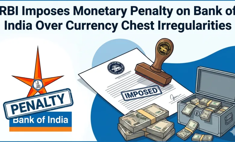 RBI imposes Monetary Penalty on Bank of India Over Currency Chest Irregularities