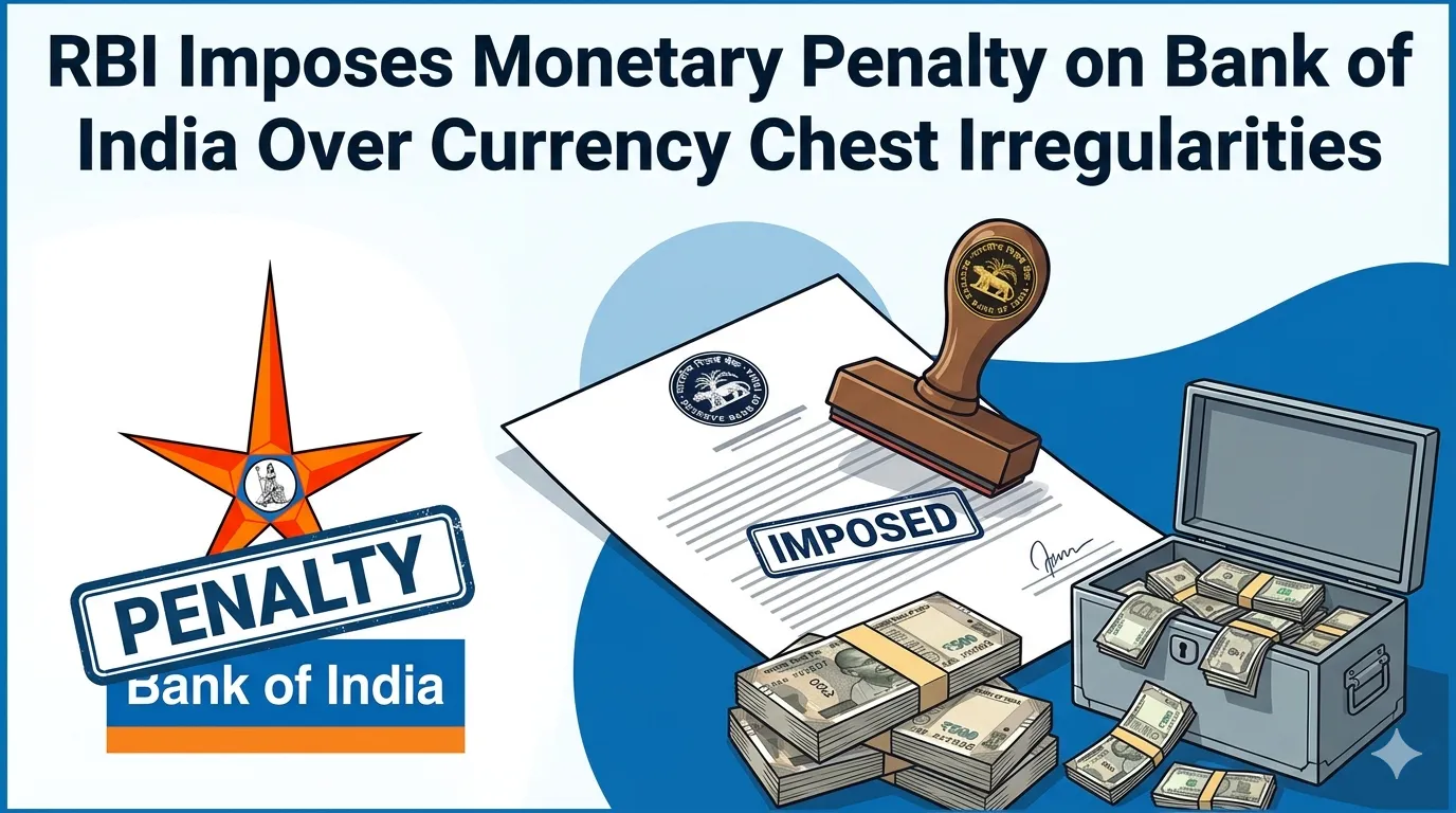 RBI imposes Monetary Penalty on Bank of India Over Currency Chest Irregularities