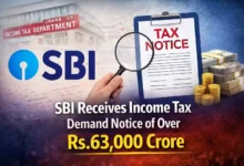 SBI Receives Income Tax Demand Notice of Over Rs.63,000 Crore