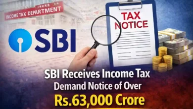SBI Receives Income Tax Demand Notice of Over Rs.63,000 Crore
