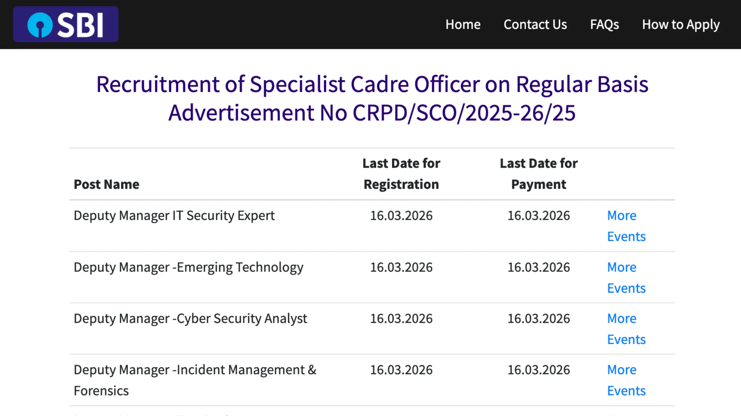 SBI Vacancy released for Deputy Manager IT Security, Cyber Security and other posts