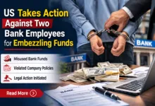 US Takes action against Two Bank Employees for embezzling Funds