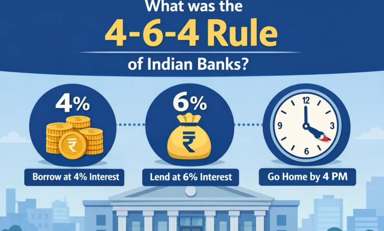 What was the 4–6–4 Rule of Indian Banks?