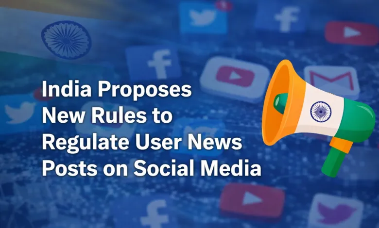 India Proposes New Rules to Regulate User News Posts on Social Media