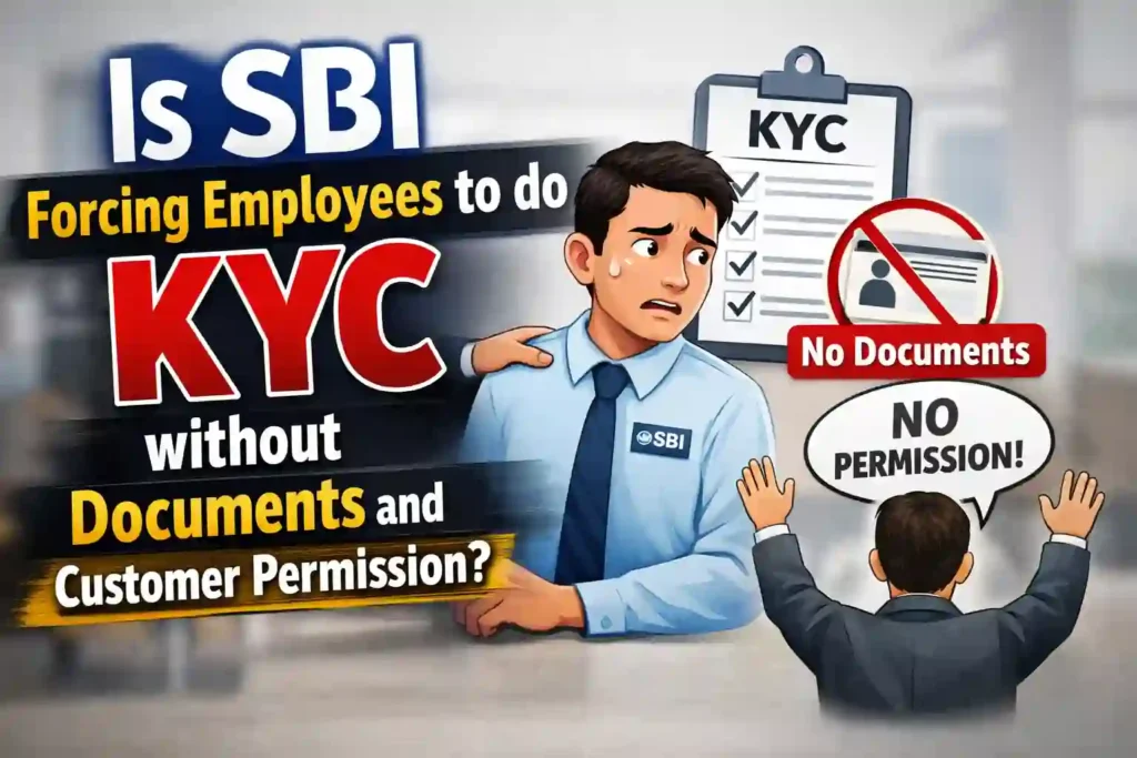 Is SBI forcing employees to do KYC without Documents and Customer Permission?