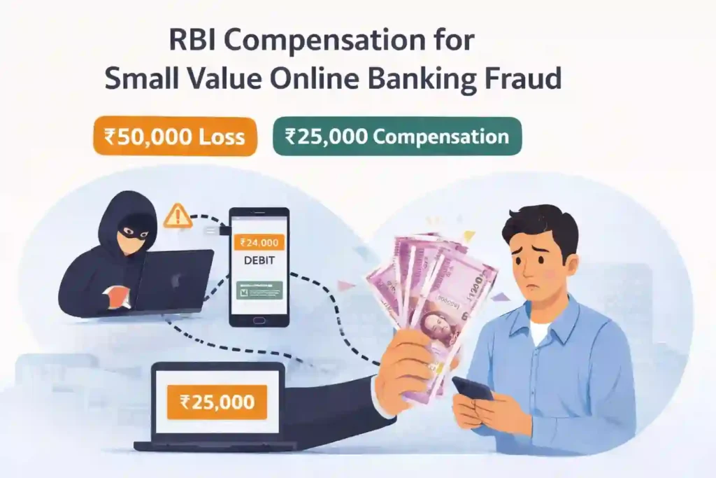 Banks will provide compensation upto Rs.25,000 to Customers for Digital Frauds
