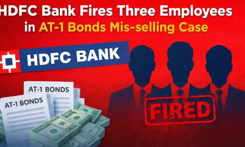 HDFC Bank Fires Three Employees in AT-1 Bonds Mis-selling Case