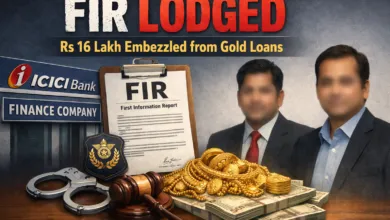 FIR lodged against ICICI Bank and finance company managers for embezzling Rs 16 lakh from gold loans