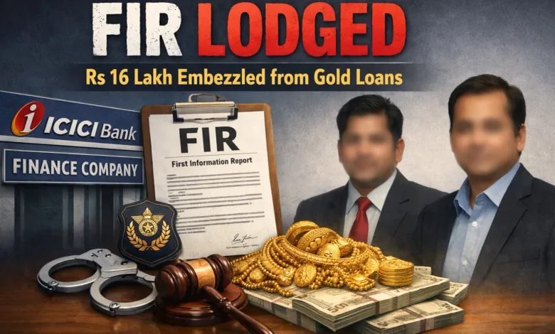FIR lodged against ICICI Bank and finance company managers for embezzling Rs 16 lakh from gold loans