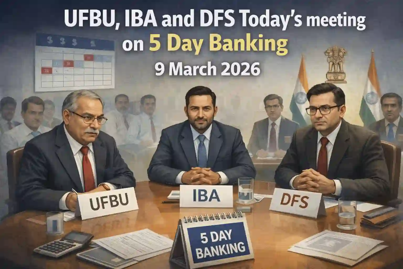 UFBU, IBA and DFS Today's meeting on 5 Day Banking - 9 March 2026