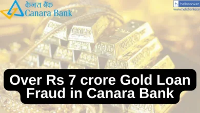 Over Rs 7 crore Gold Loan Fraud in Canara Bank