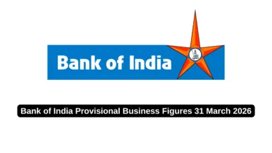 Bank of India Provisional Business Figures 31 March 2026