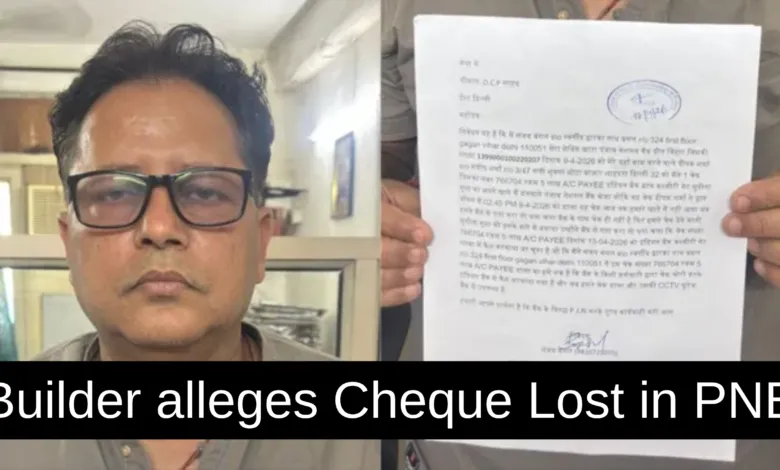 Builder alleges Cheque Lost in PNB Delhi Branch and cash withdrawn Fraudulently