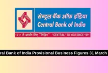 Central Bank of India Provisional Business Figures 31 March 2026