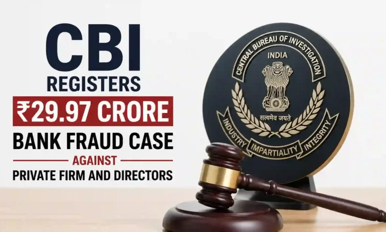 CBI Registers ₹29.97 Crore Bank Fraud Case Against Private Firm and Directors