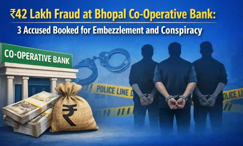 ₹42 Lakh Fraud at Bhopal Co-Operative Bank: 3 Accused Booked for Embezzlement and Conspiracy