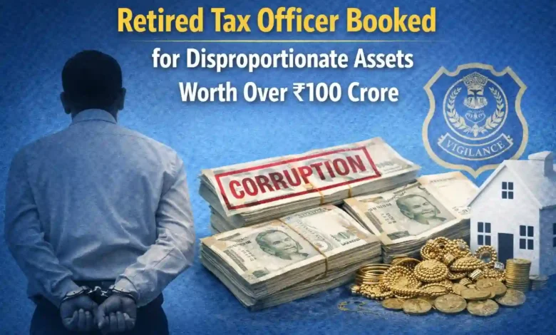 Retired Tax Officer Booked for Disproportionate Assets Worth Over ₹100 Crore
