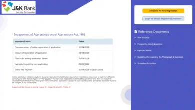 JK Bank Apprentice Recruitment 2026 Notification Out for 614 Posts