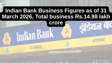 Indian Bank Business Figures as of 31 March 2026, Total business Rs.14.98 lakh crore