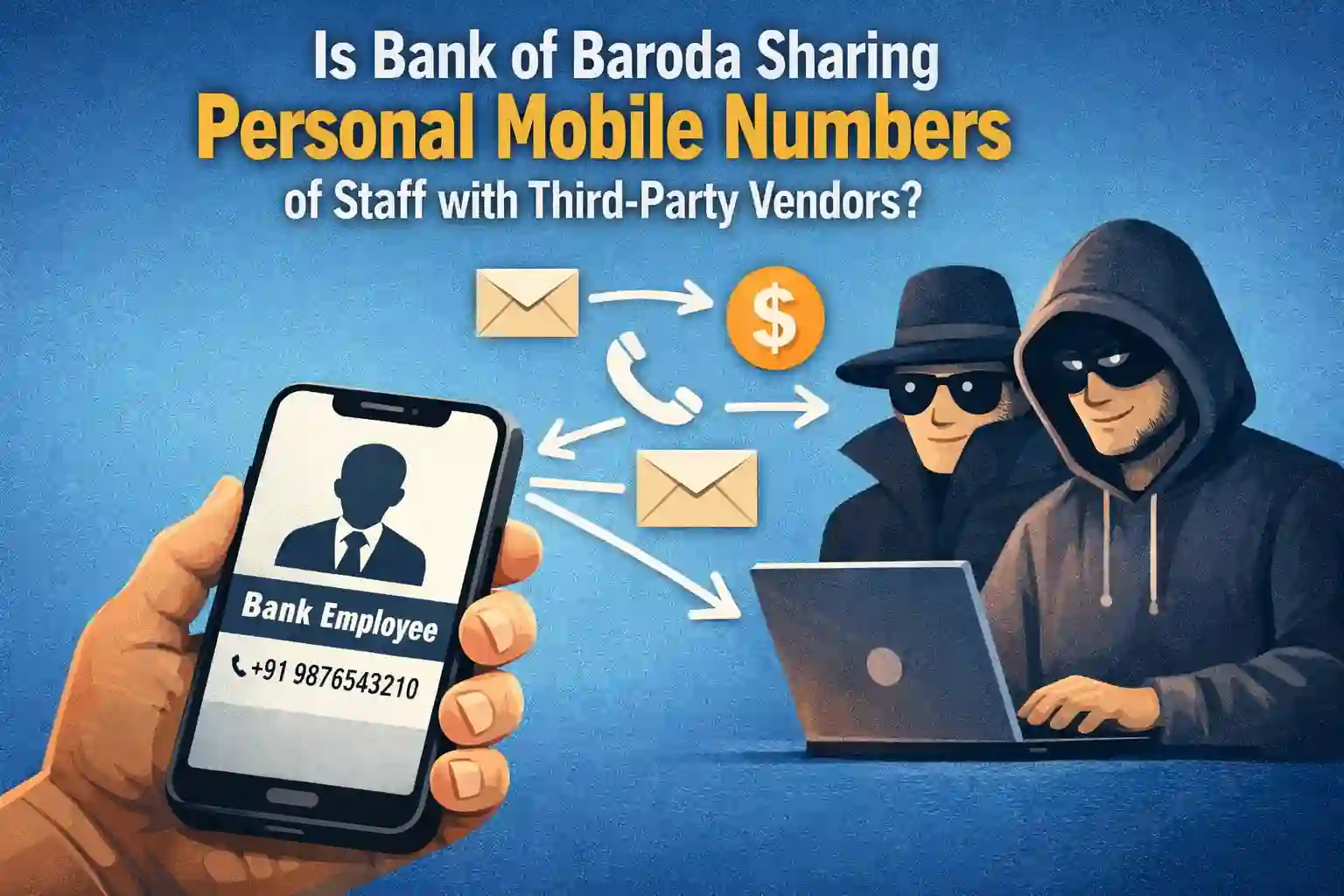 Is Bank of Baroda Sharing Personal Mobile Numbers of Staff with Third-Party Vendors?