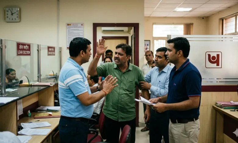 Loan Defaulter attacked PNB Employees, Locked and brutally assaulted Bank Staff